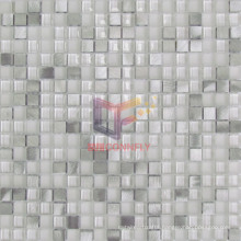 Super White Crystal Mix Silver Aluminium Mosaic Tiles (CFA73)